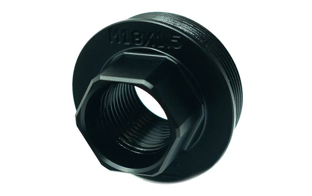 Faxon Stainless Steel Direct Thread to Hub Adapter | M18X1.5