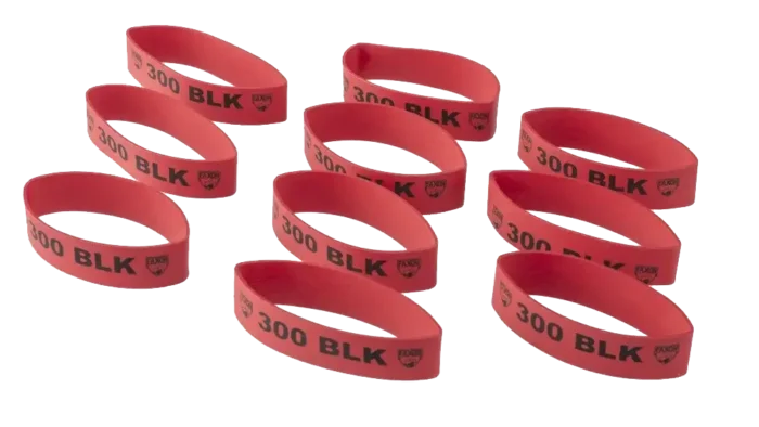Faxon Magazine Marker Bands | 300 BLK Red | Pack of 10