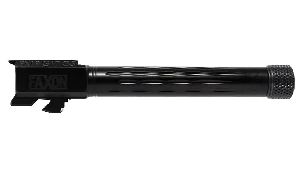 Faxon Match Series Flame Fluted 416R SS Black Nitride Non-Threaded Barrel for Glock® 17 Gen 5