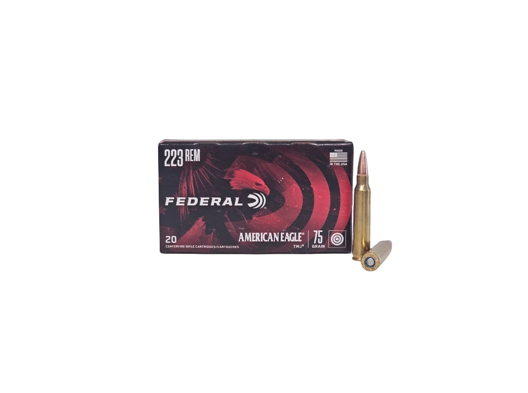 Federal American Eagle .223 Rem 75 Grain Total Metal Jacket – 20 Rounds (Box) AE223T75