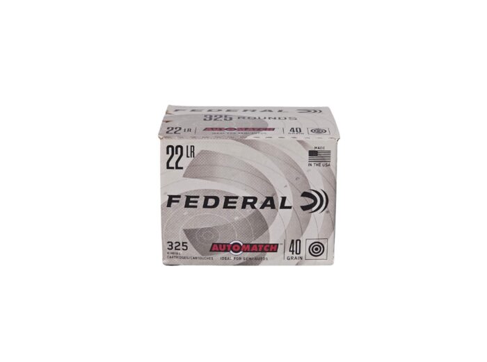 Federal Automatch Ammo - Federal AutoMatch .22 Long Rifle 40 Grain Lead Round Nose – 325 Rounds (Box) AM22