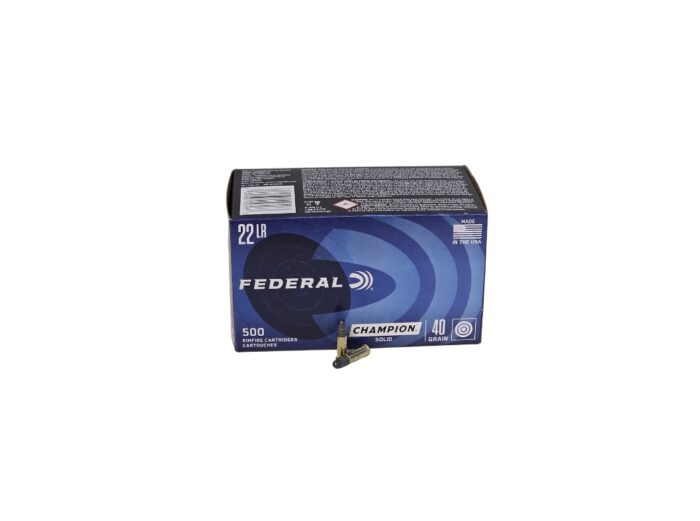 Federal Champion 22lr 40gr - Federal Champion High Velocity .22LR 40 Grain Lead Round Nose – 500 Rounds (Brick) 510