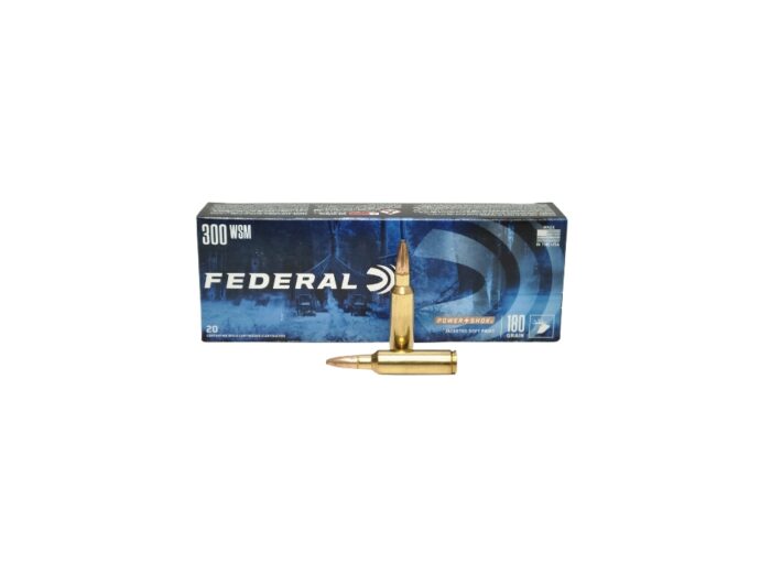 Federal Power-shok Wsm Grain - Federal Power-Shok .300 WSM 180 Grain Jacketed Soft Point – 20 Rounds (Box) [NO TAX outside Te