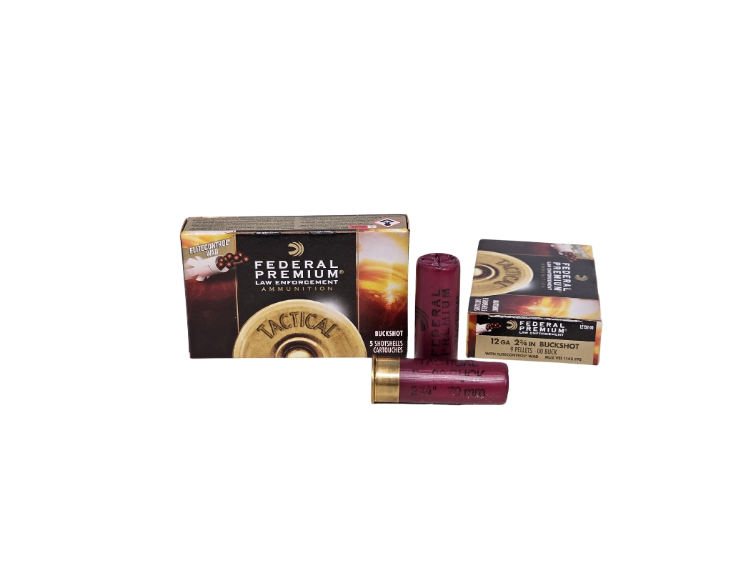 Federal Premium 12 Gauge - Federal Premium 12 Gauge 2.75″ 9 Pellet 00-Buck Law Enforcement – 5 Rounds (Box) [NO TAX outside T