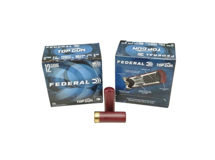 Federal Top 12 Gauge - Federal TOP GUN 12 Gauge #8 shot 2.75″ 1 oz MAX DRAM 1330 FPS – 25 rounds (box)