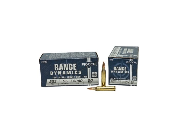 Fiocchi .223 Remington 55 Grain FMJ Boat Tail - 50 Rounds (Box) 223A