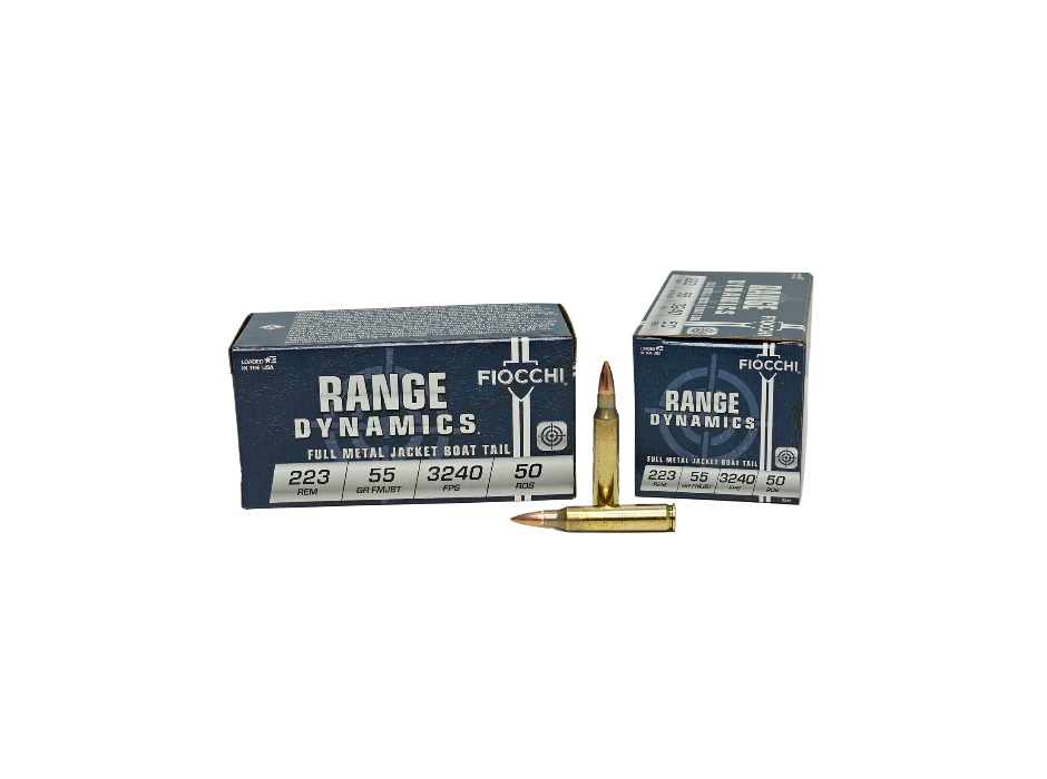 Fiocchi .223 Remington 55 Grain FMJ Boat Tail – 50 Rounds (Box) 223A