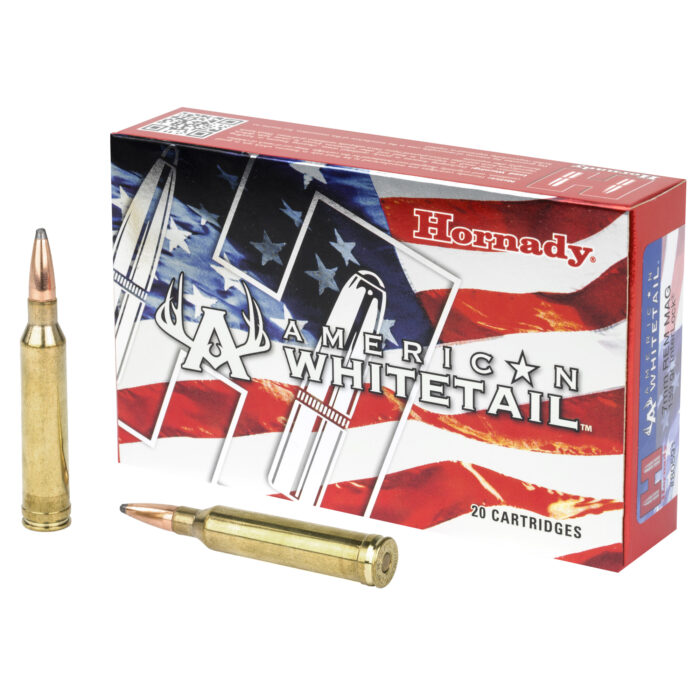 Hornady American Whitetail Rem - Hornady American Whitetail 7MM Rem 139 Grain Soft Point Interlock – 20 Round Box