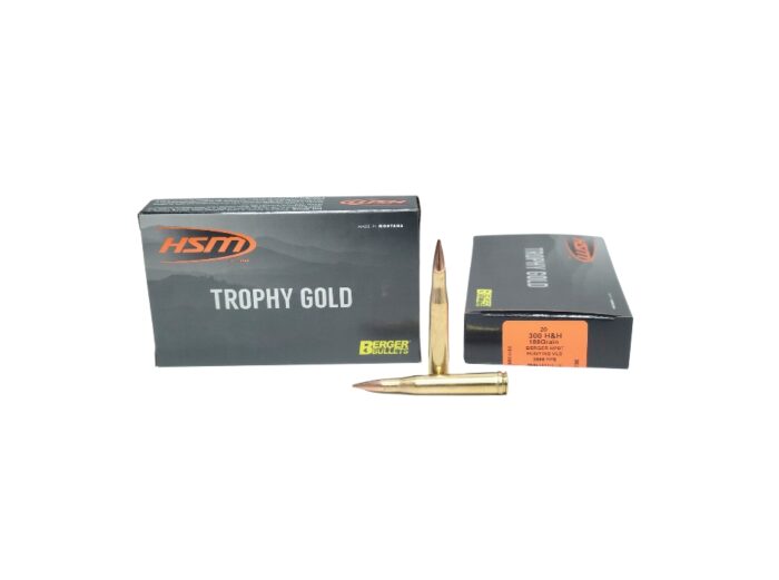 Hsm Trophy Gold H&h - HSM Trophy Gold .300 H&H Mag 185 Grain Berger Hunting VLD Match – 20 Rounds (Box) [NO TAX outside Texas