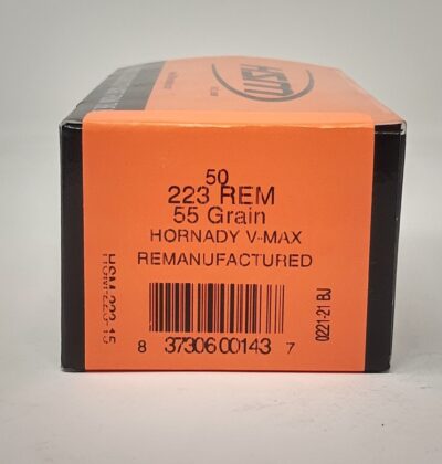 Hsm Rem Grain V-max - HSM 223 REM 55 grain V-MAX REMANUFACTURED (50 rd box)