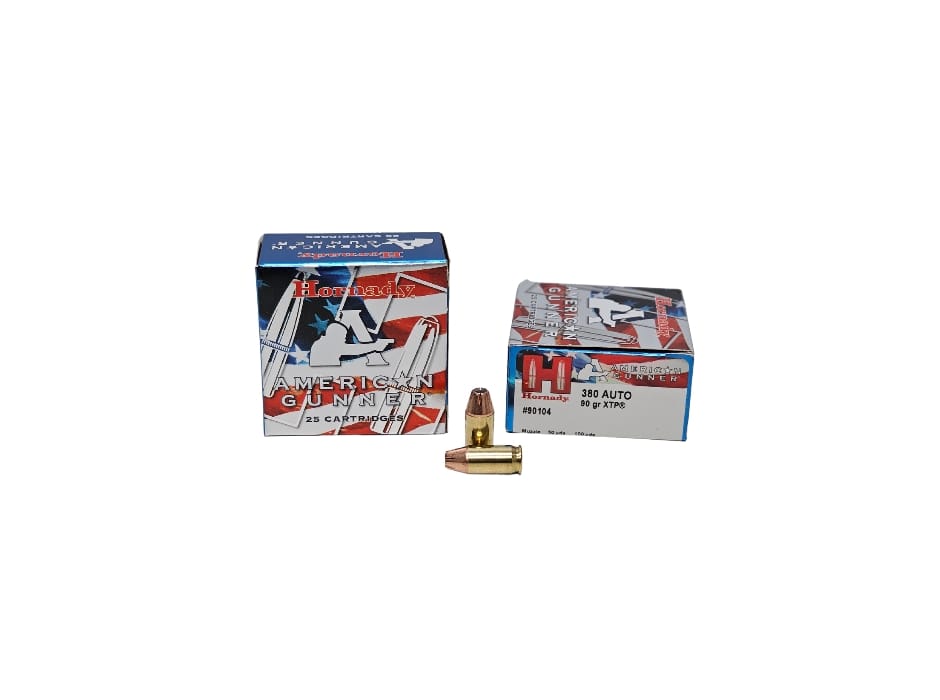Hornady American 380 ACP - Hornady American Gunner .380 ACP 90 Grain XTP – 25 Rounds (Box) 90104