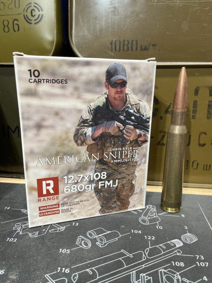 Russian Tula Ammo 12.7x108mm - Russian Tula Ammo 12.7x108mm 680 Grain FMJ Chris Kyle – 10 Round Box FREE SHIPPING ON $199+