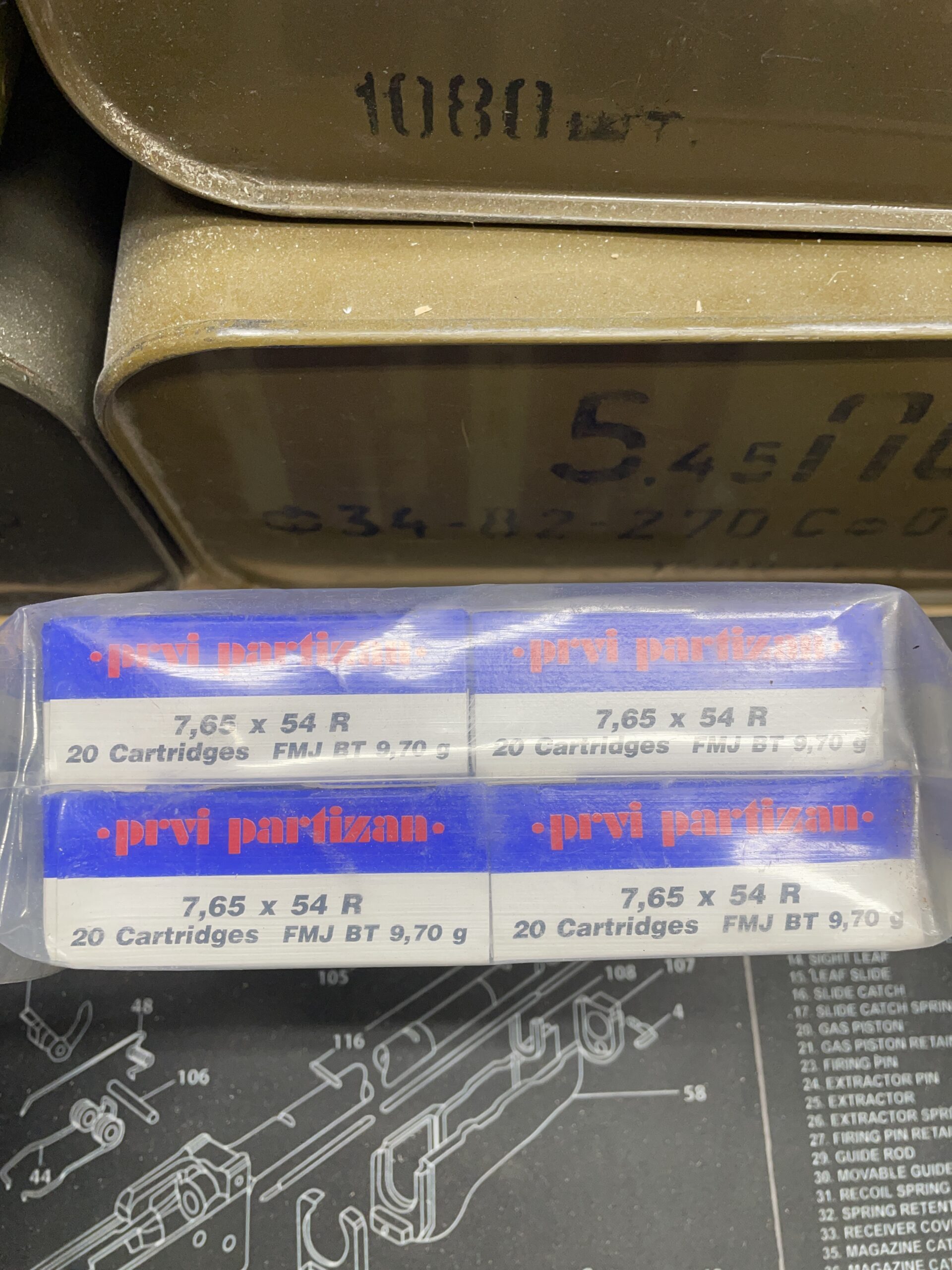 PPU 7.62x54R 149 Grain Brass Cased FMJ BT Ammo – 80 Round Sealed Battle Pack - Image 3