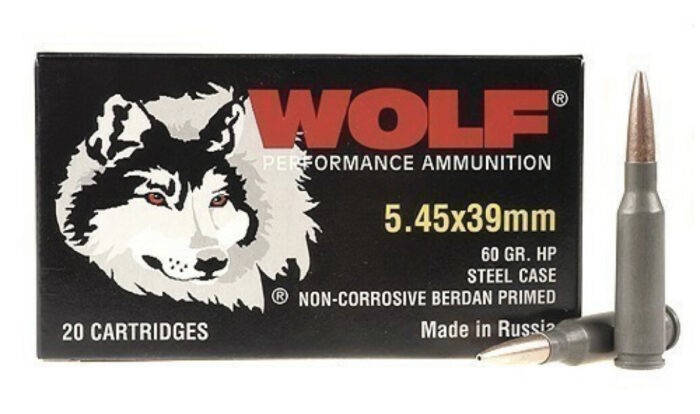 Wolf Performance 5.45x39mm Ammo - Wolf Performance 5.45x39mm Ammo 60 Grain HP 545 Steel – 20 Rounds (NO TAX OUTSIDE OH) FREE 