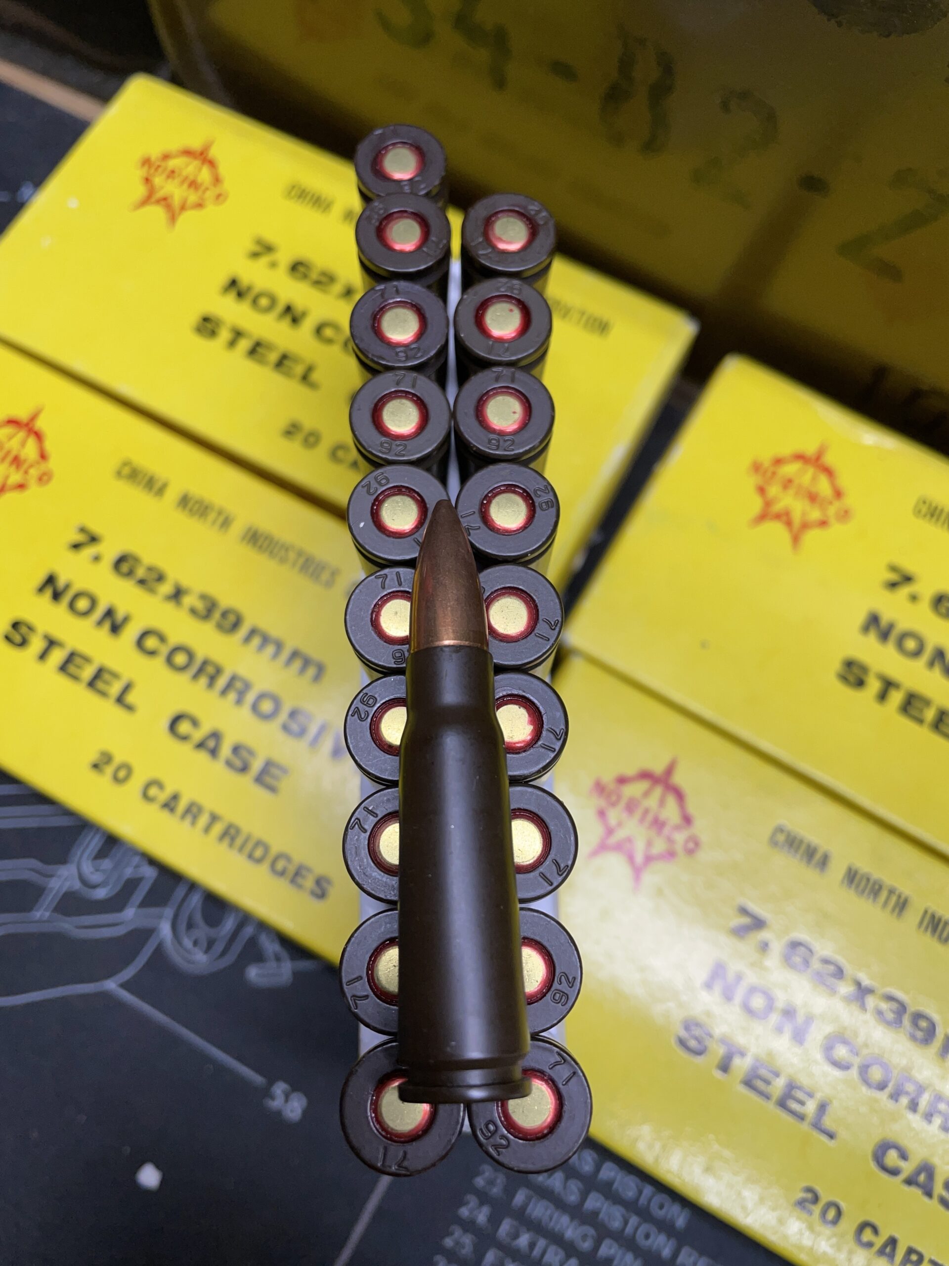 Norinco Bright Yellow Box 7.62x39mm 20 Rounds - Image 3