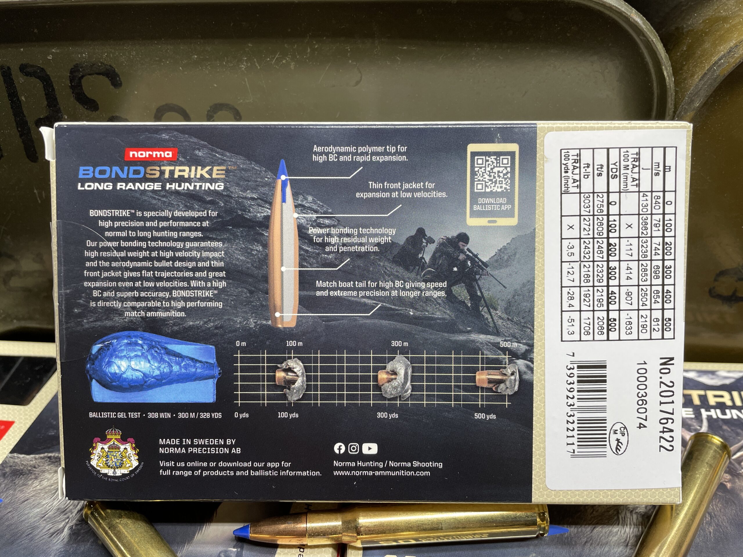 Norma .30-06 Springfield Ammunition 180 Grain Bondstrike Extreme Bonded Polymer Tip – 20 Rounds (Box) - Image 2