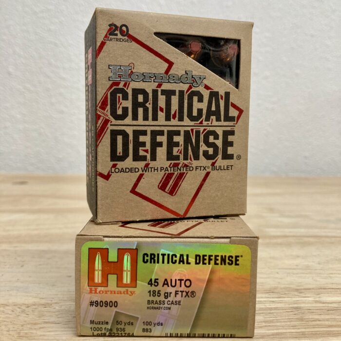 Hornady Critical Defense 45 Auto 185 GR FTX - Box of 20