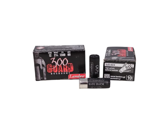 Lambro Guard 12 Gauge - Lambro GUARD 12 Gauge 2.75″ 8 Pellet 00-Buckshot 1300FPS – 10 Rounds (Box)