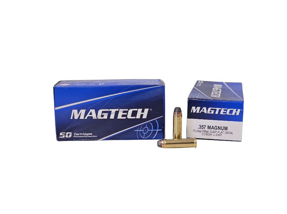 Magtech Mag Grain Semi-jacketed - Magtech .357 Mag 158 Grain Semi-Jacketed Soft Point – 50 Rounds (Box) 357A