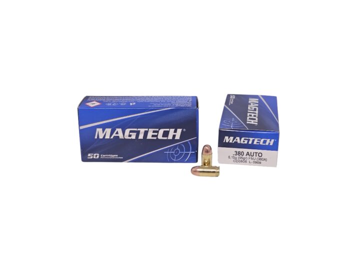 Magtech 380 Auto - Magtech .380 Auto 95 Grain Full Metal Jacket – 50 Rounds (Box) 380A