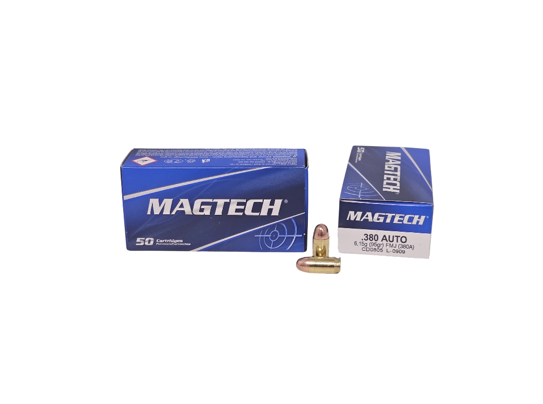 Magtech 380 Auto - Magtech .380 Auto 95 Grain Full Metal Jacket – 50 Rounds (Box) 380A