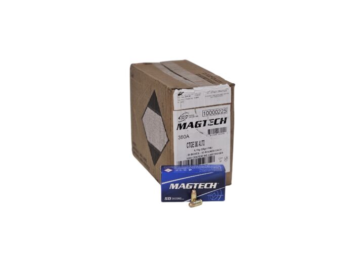 Magtech Auto Case Grain - Magtech .380 Auto CASE 95 Grain Full Metal Jacket – 1,000 Rounds (CASE) 380A
