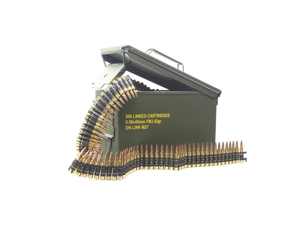 Magtech 5.56x45mm NATO SS109 62 Grain Light Armor Piercing LINKED Green Tip – 800 Rounds (Linked in Ammo Can) 556B-LINKED