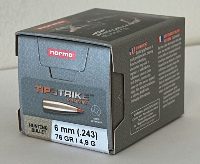 Norma Tipstrike 76gr - Norma TipStrike 6mm (.243) 76gr – 100 ct box
