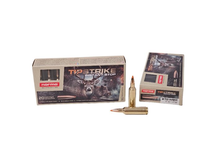 Norma Tipstrike Ammo - Norma Tipstrike .270 WSM 140 Grain Tipped Hollow Point – 20 Rounds (Box) 20169532