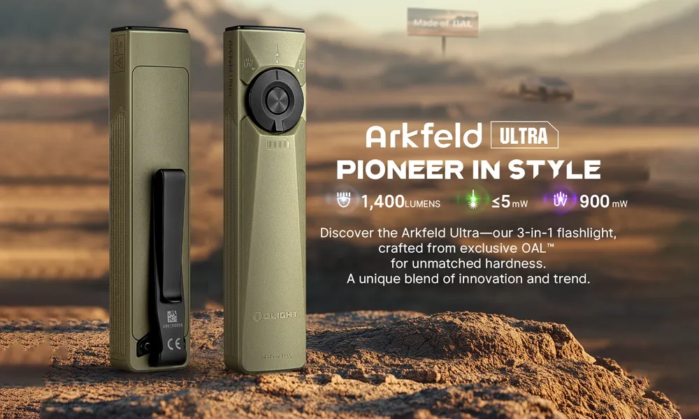 Olight Arkfeld Ultra 3-in-1 EDC Flashlight with O-aluminum | 4000K-5000K | Olive Green - Image 3