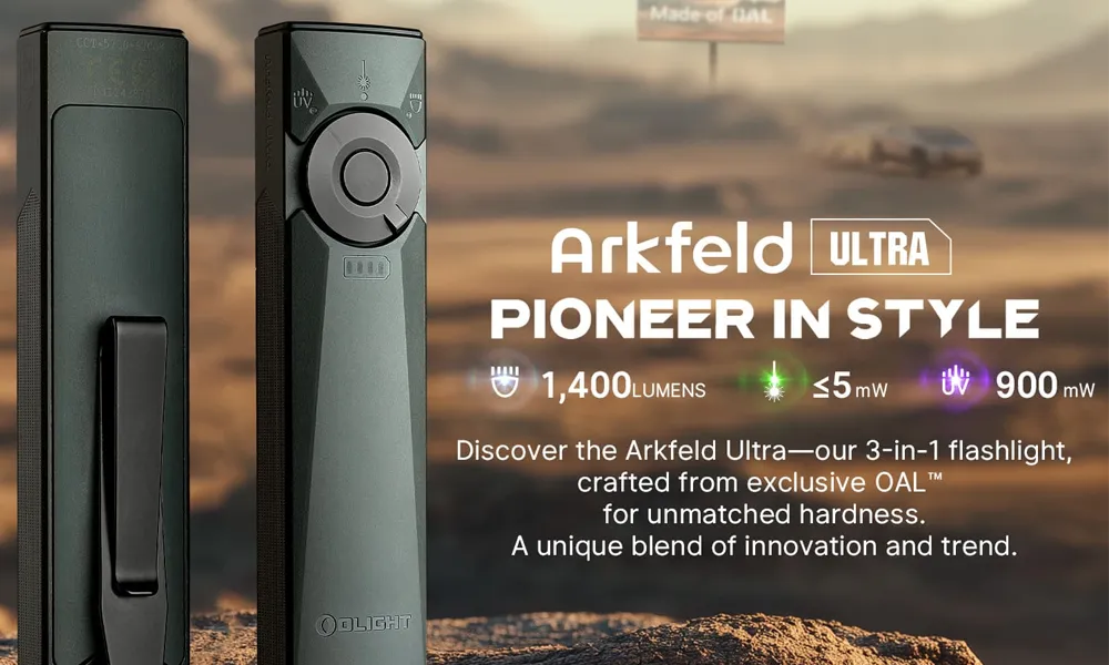 Olight Arkfeld Ultra 3-in-1 EDC Flashlight with O-aluminum | 4000K-5000K | Olive Grey - Image 3