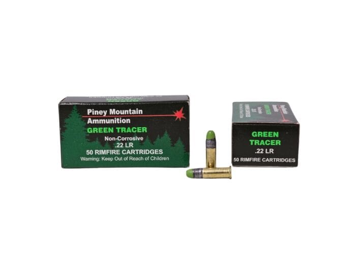 Piney Mountain .22LR GREEN Tracer 40 Grain – 50 Rounds (Box)
