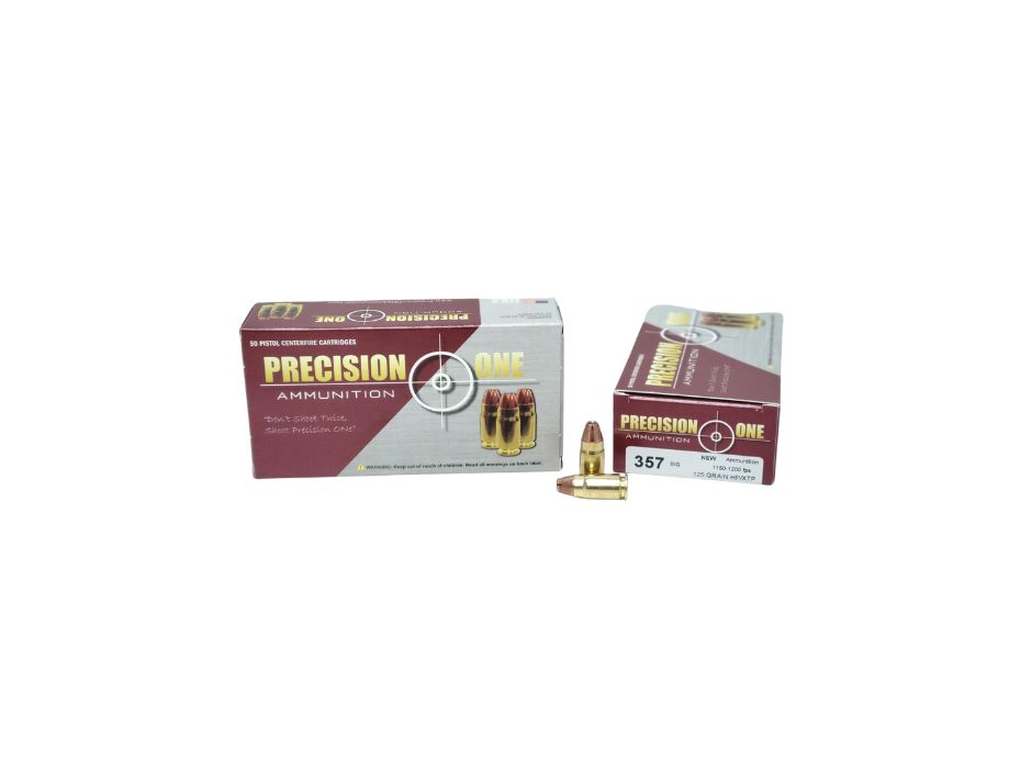 Precision One 357 SIG - Precision One .357 Sig 125 Grain Hornady XTP – 50 Rounds (Box)