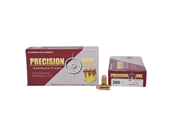 Precision One ACP Grain - Precision One .380 ACP 100 Grain Full Metal Jacket – 50 Rounds (Box)