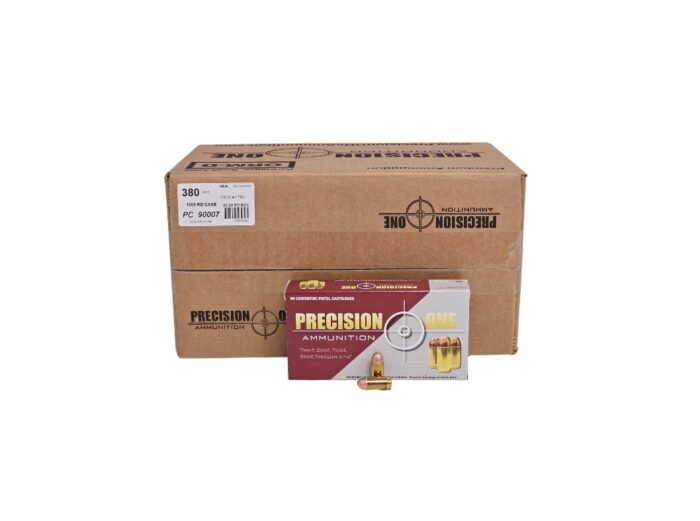 Precision One 380 ACP - Precision One .380 ACP CASE 100 Grain Full Metal Jacket – 1,000 Rounds (CASE)