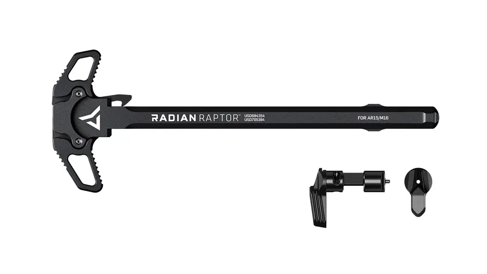 Radian Raptor AR15 Ambi Charging Handle & Talon 45/90 2-Lever Ambi Safety Selector Combo – Black