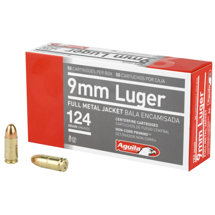 Aguila 124gr FMJ 50ct - Aguila 9mm 124gr FMJ 50CT