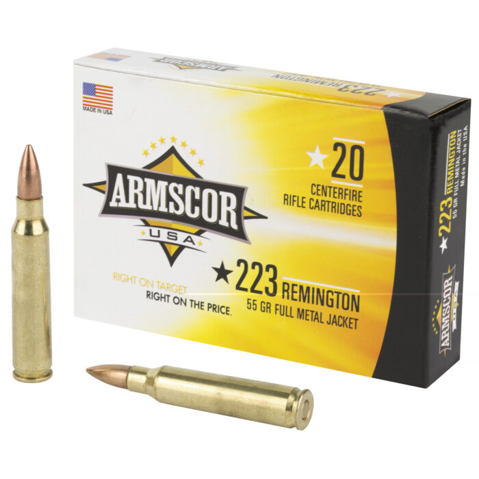 Armscor .223 Rem FMJ - Armscor .223 rem 55gr Fmj 20ct