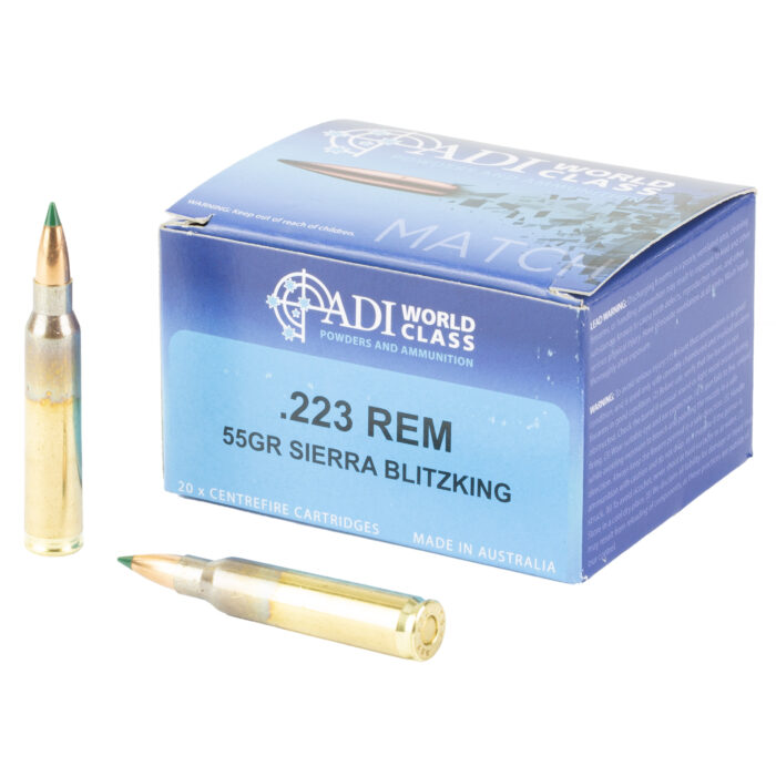 Adi Rem 55gr Sierra - Adi .223 Rem 55gr Sierra Blitz King Boat Tail 20CT