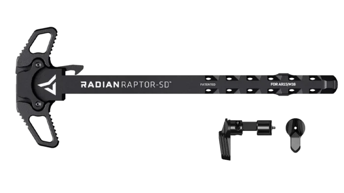 Radian Raptor-SD AR15 Ambi Charging Handle & Talon 45/90 2-Lever Ambi Safety Selector Combo | Black