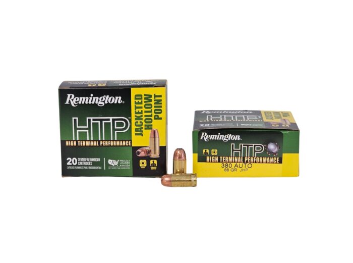 Remington Htp ACP Grain - Remington HTP .380 ACP 88 Grain Jacketed Hollow Point – 20 Rounds (Box) 22248