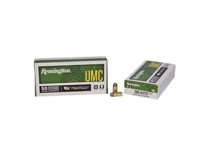 Remington Umc ACP Grain - Remington UMC .380 ACP 95 Grain Full Metal Jacket – 50 Rounds (Box) L380AP