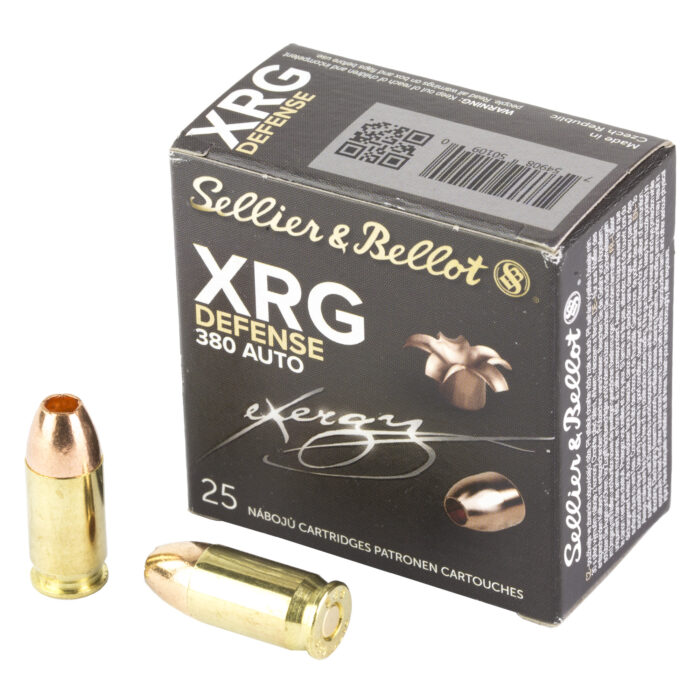 Sellier Bellot Xrg ACP - Sellier & Bellot XRG .380 ACP JHP – 25 Round Box