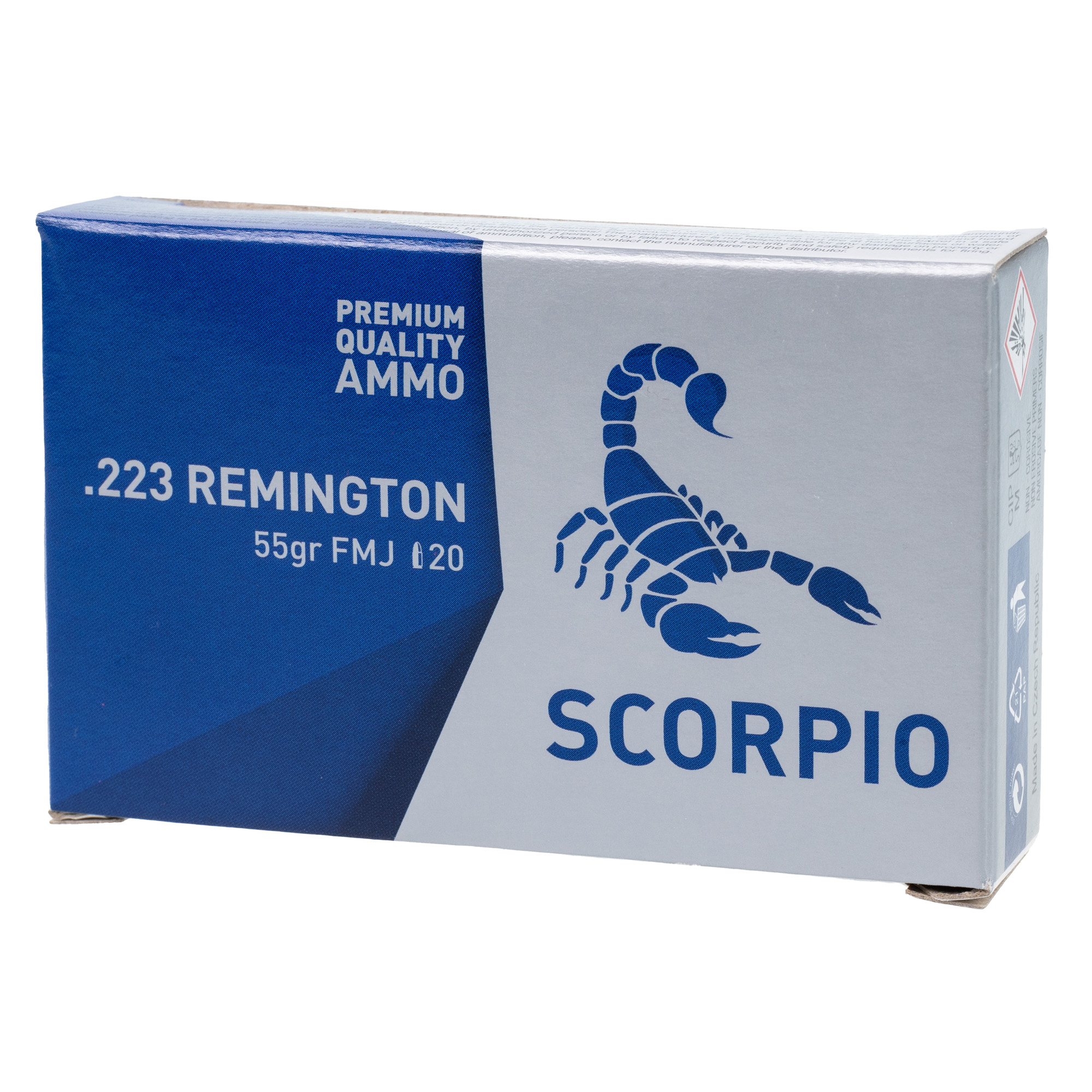 Scorpio Ammo Remington Grain - Scorpio Ammo .223 Remington 55 Grain FMJ – 20 Round Box