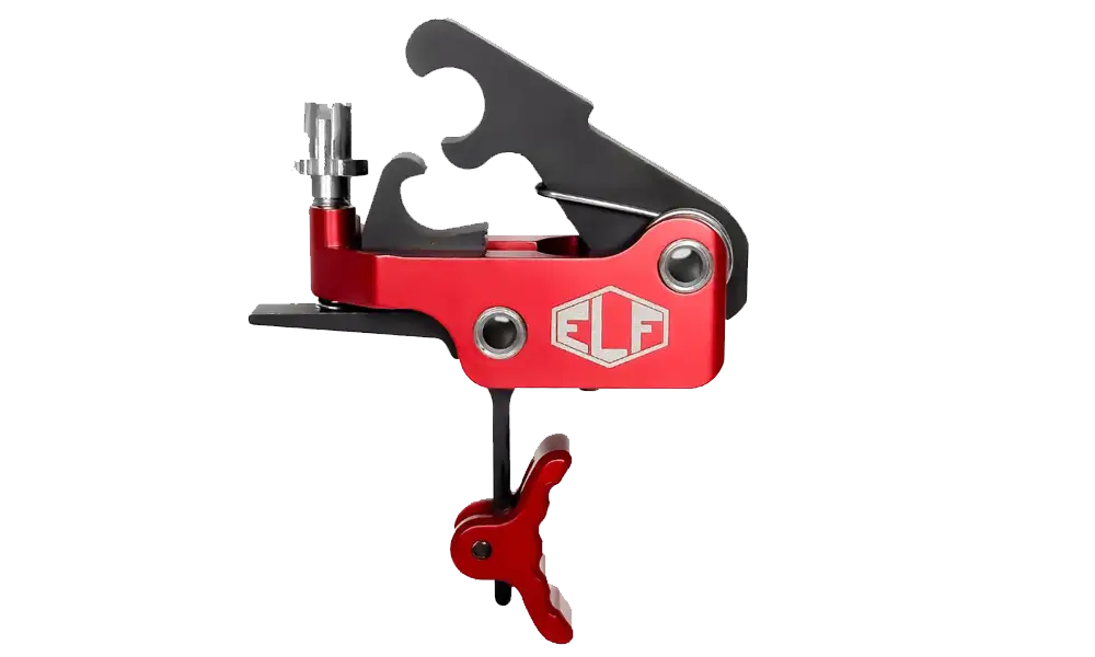 Elftmann ELF-SE | Drop-In AR Trigger w/ FA Knob | Curved | 2.75 lb | Red