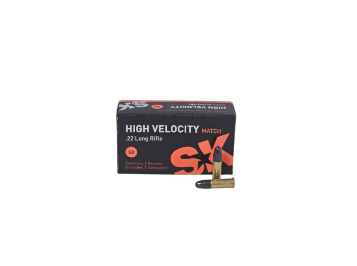 SK High Ammo - SK HIGH VELOCITY MATCH .22 Long Rifle 40 Grain Lead Round Nose – 50 Rounds (Box) 420137