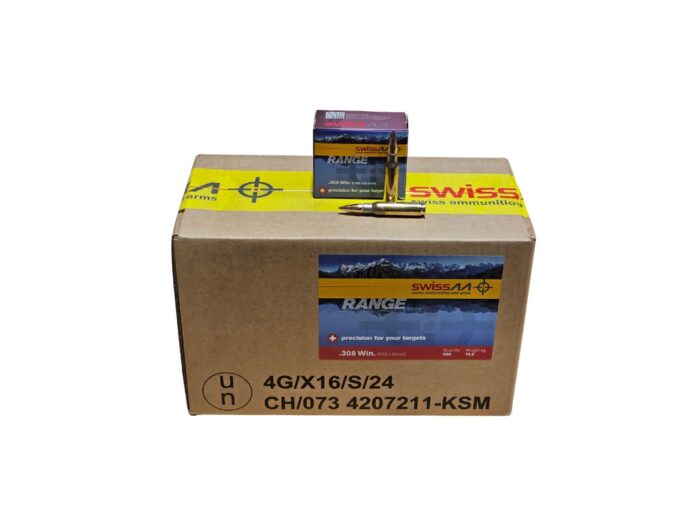 Saltech Swissaa Win Case - Saltech SwissAA .308 Win CASE 147 Grain FMJ – 500 Rounds (CASE) ST308147FMJ