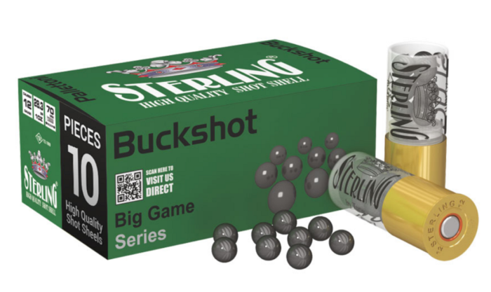 Sterling Gauge 00-buckshot 1-3/16oz - Sterling 12 Gauge 00-Buckshot 1-3/16oz, 2-3/4″ – Box of 10