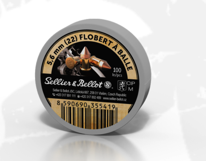 Sellier Bellot Flobert Cb - Sellier & Bellot 22 Flobert CB 18 grain Conical Ammo 100 rd