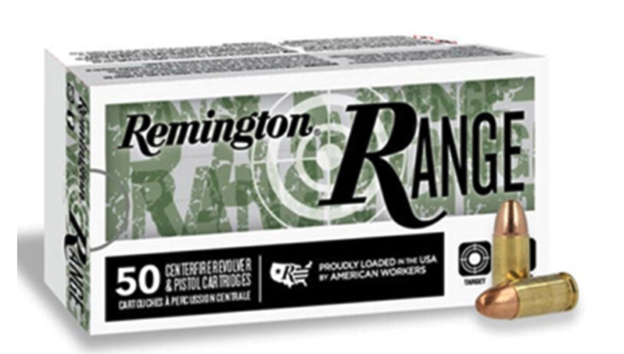 Remington Range Clean Luger - Remington Range Clean 9mm Luger 115gr FMJ 50pk
